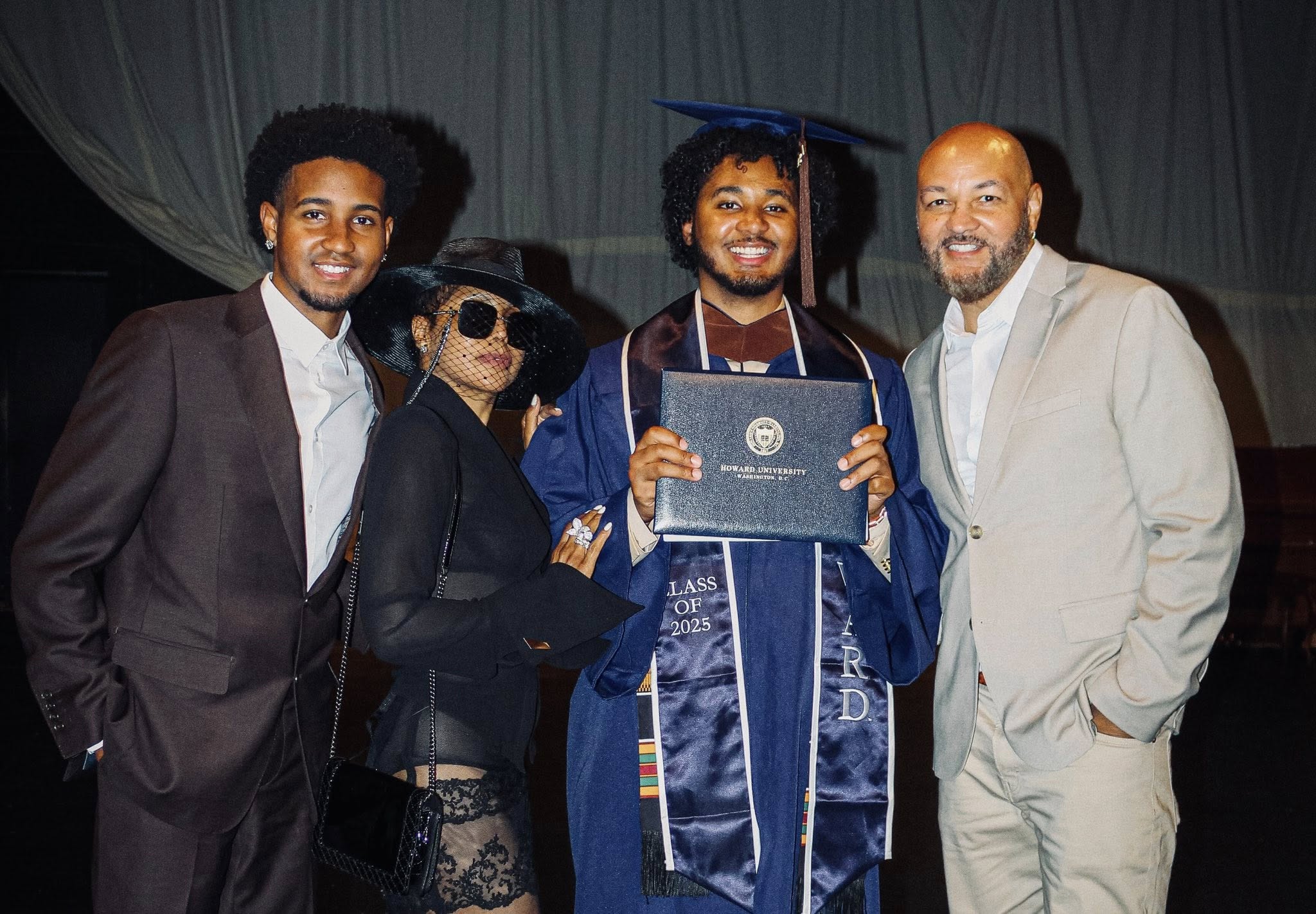 Toni Braxton celebrates Diezel's Howard University graduation