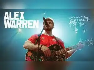 alex warren performing on stage during the 'Cheaper Than Therapy' tour