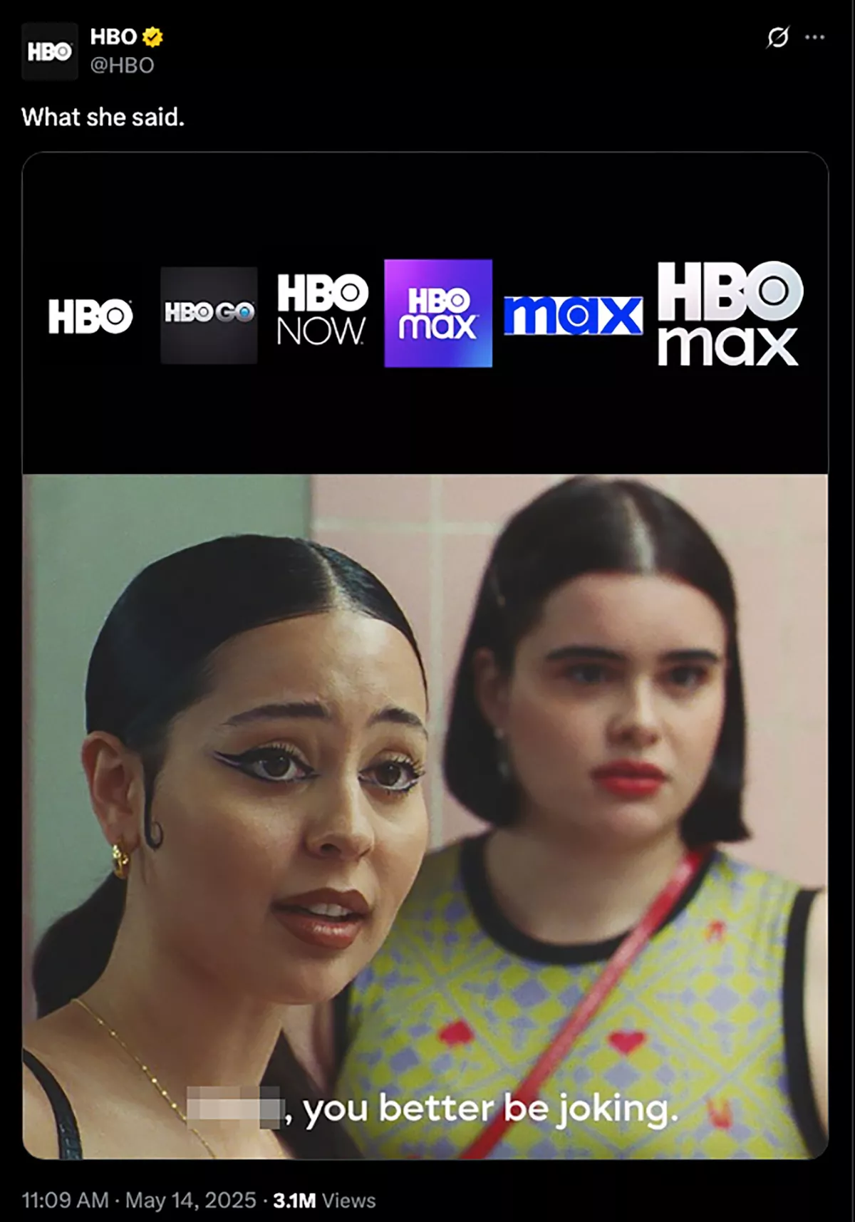 HBO Max app on TV screen with focus on HBO Max name change