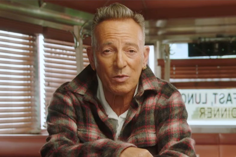 Bruce Springsteen on stage in Manchester, 2025, performing with the E Street Band.