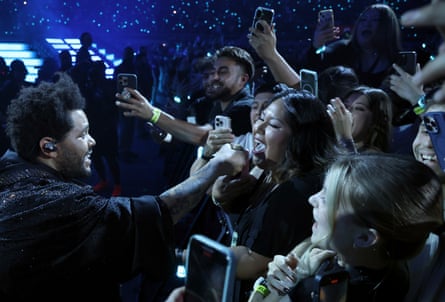 Abel Tesfaye The Weeknd in a cinematic moment from Hurry Up Tomorrow