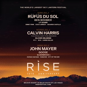 Sky lanterns lighting up the night at Rise Festival 2025