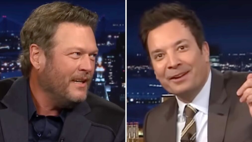 Jimmy Fallon reacts to Blake Shelton's playful remark on The Tonight Show