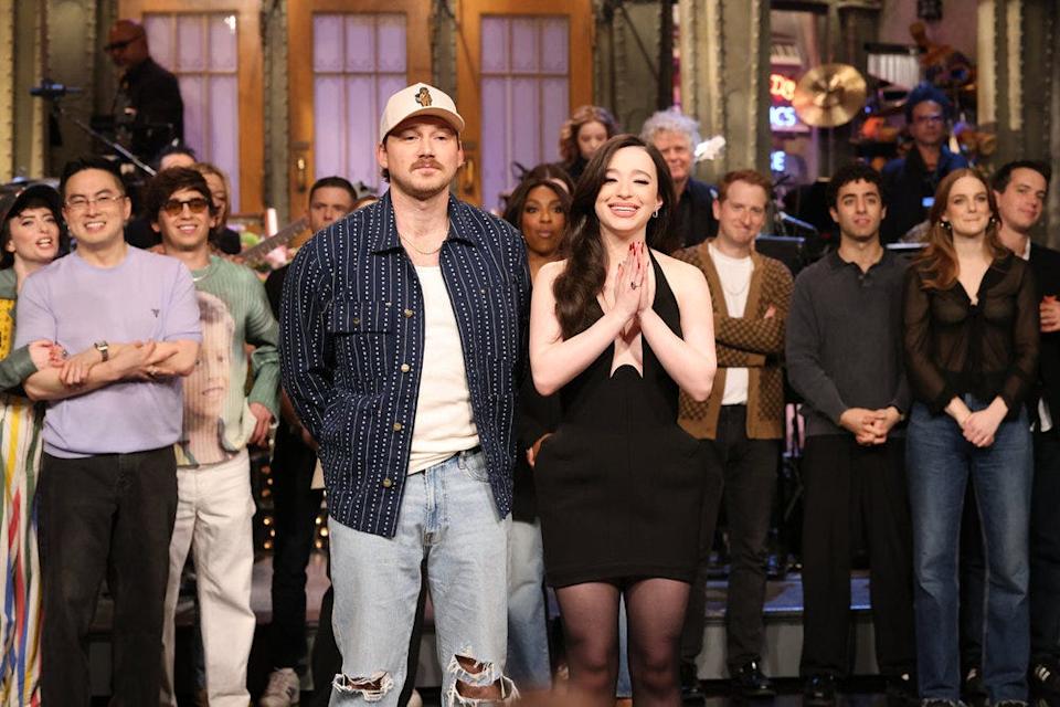 Morgan Wallen performing on stage after his SNL broadcast