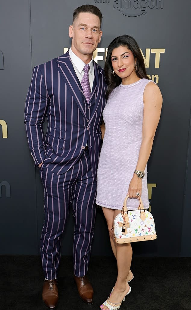 Shay Shariatzadeh and John Cena at a red carpet event, showing their close bond