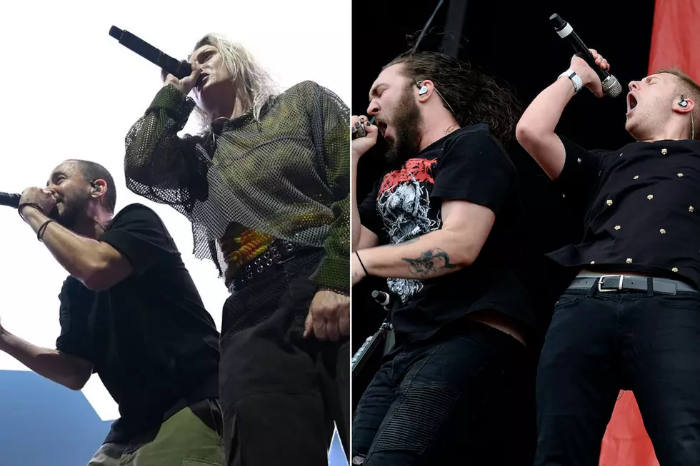 Brian Burkheiser performing live with I Prevail