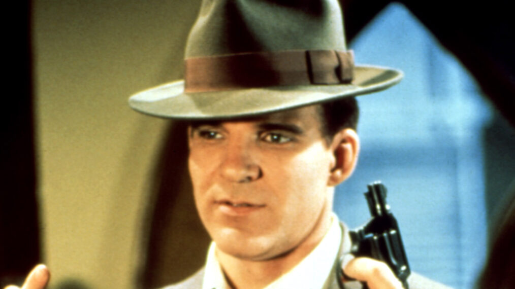 Steve Martin on set, embodying comic genius
