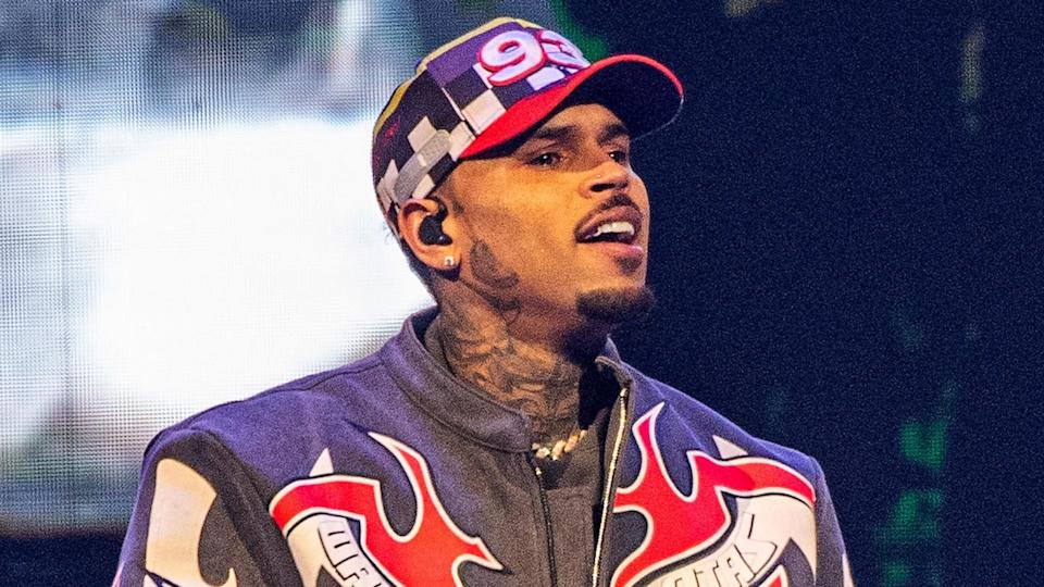 Chris Brown in jail 2025: Singer during a live concert performance