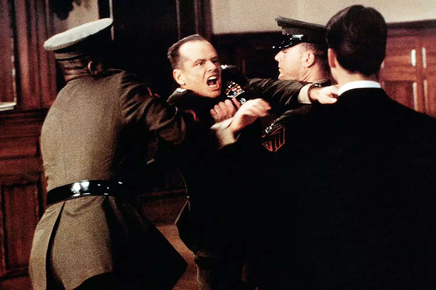 Jack Nicholson delivering an iconic performance as the Joker