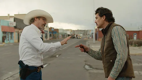 Joaquin Phoenix as the sheriff in Eddington at Cannes