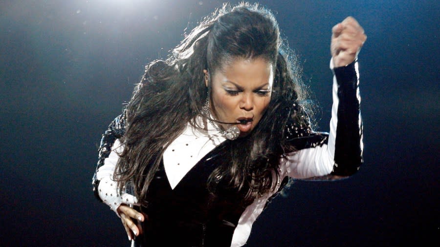 Janet Jackson performing live at an award show in 2025