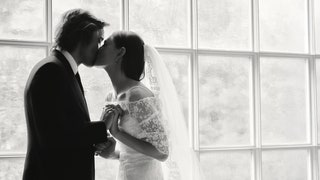 Phoebe Tonkin in Chanel wedding dress at her NYC wedding