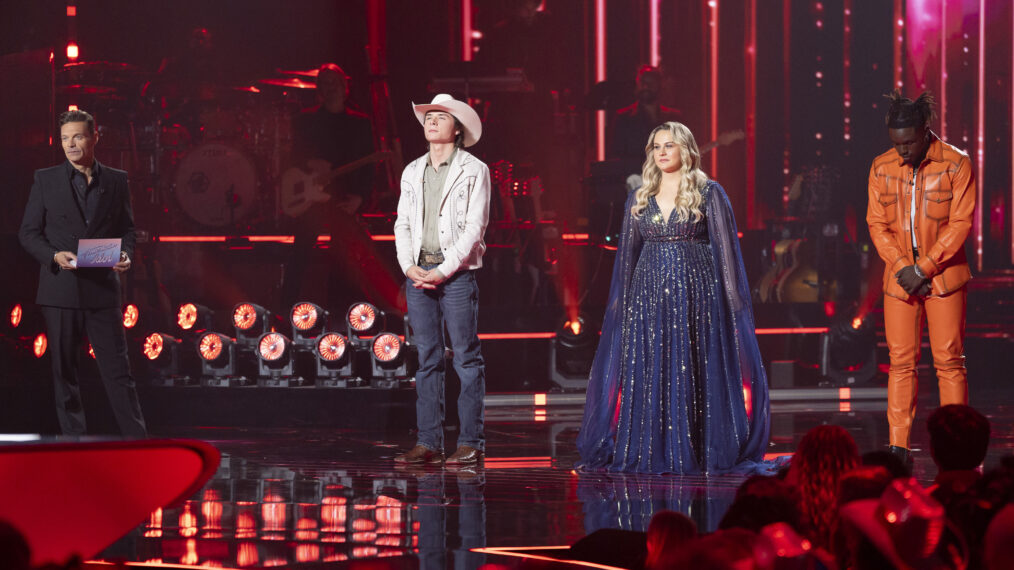 John Foster performing on stage during American Idol finale, representing John Foster American Idol age