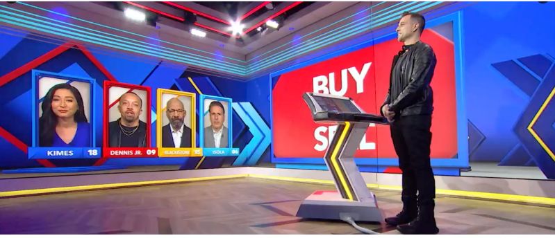Panelists and host Tony Reali on ESPN's Around the Horn