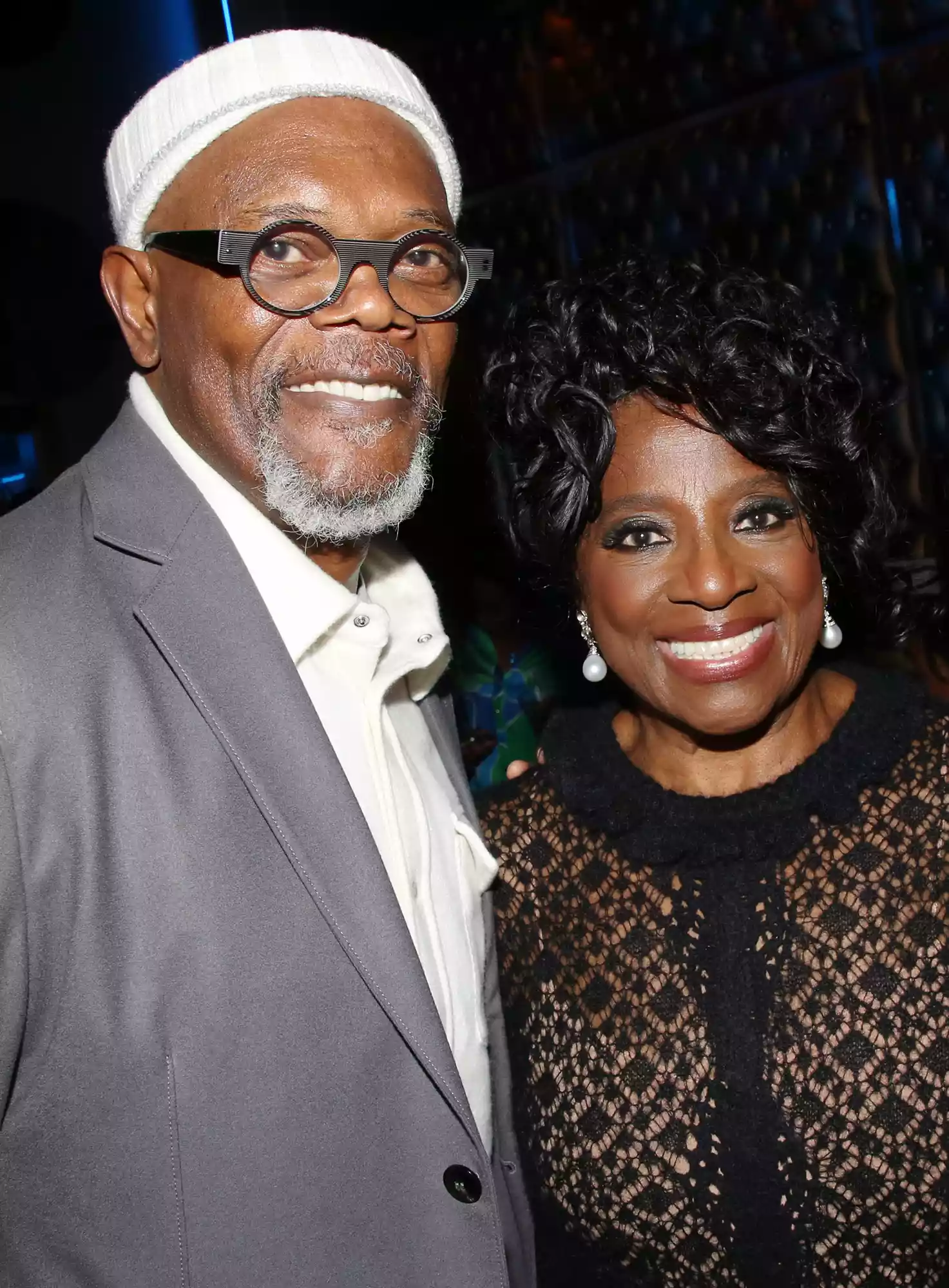 Samuel L. Jackson and LaTanya Richardson Jackson smiling together