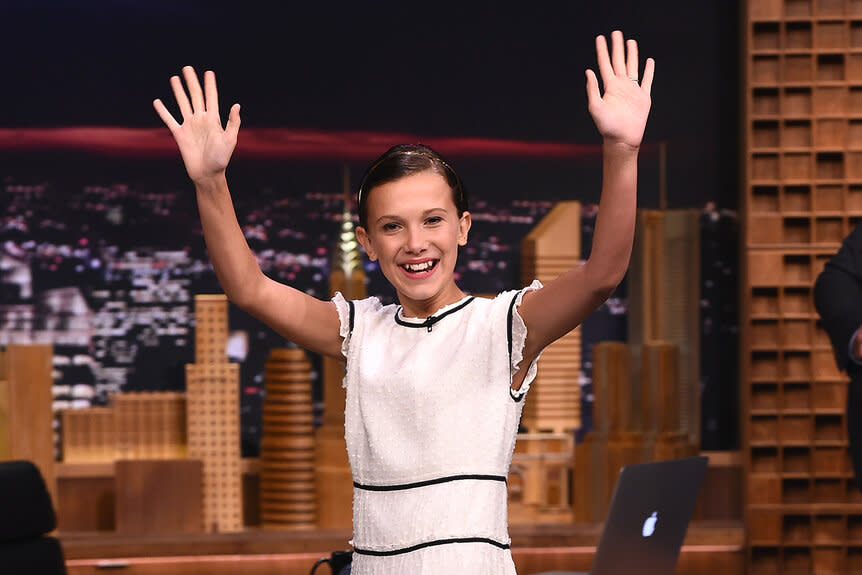 Millie Bobby Brown posing on the red carpet