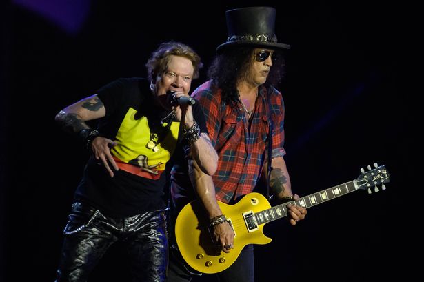 Axl Rose performing live in 2025 with Guns N' Roses