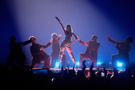 Beyoncé performing during the Cowboy Carter tour in 2025