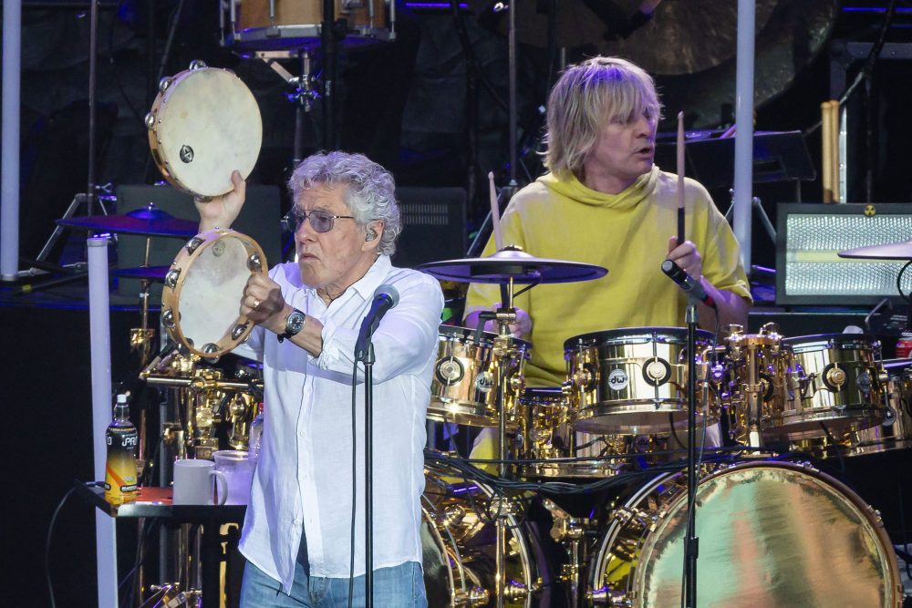 Zak Starkey drumming live with The Who on stage