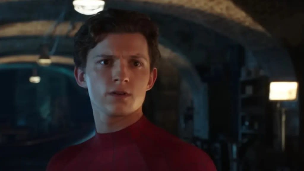 Tom Holland and Marvel heroes in the latest Marvel movie