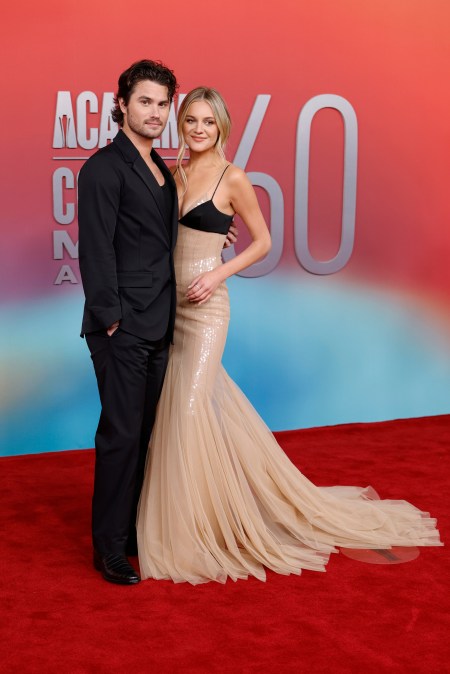 Kelsea Ballerini and Chase Stokes at a music awards show