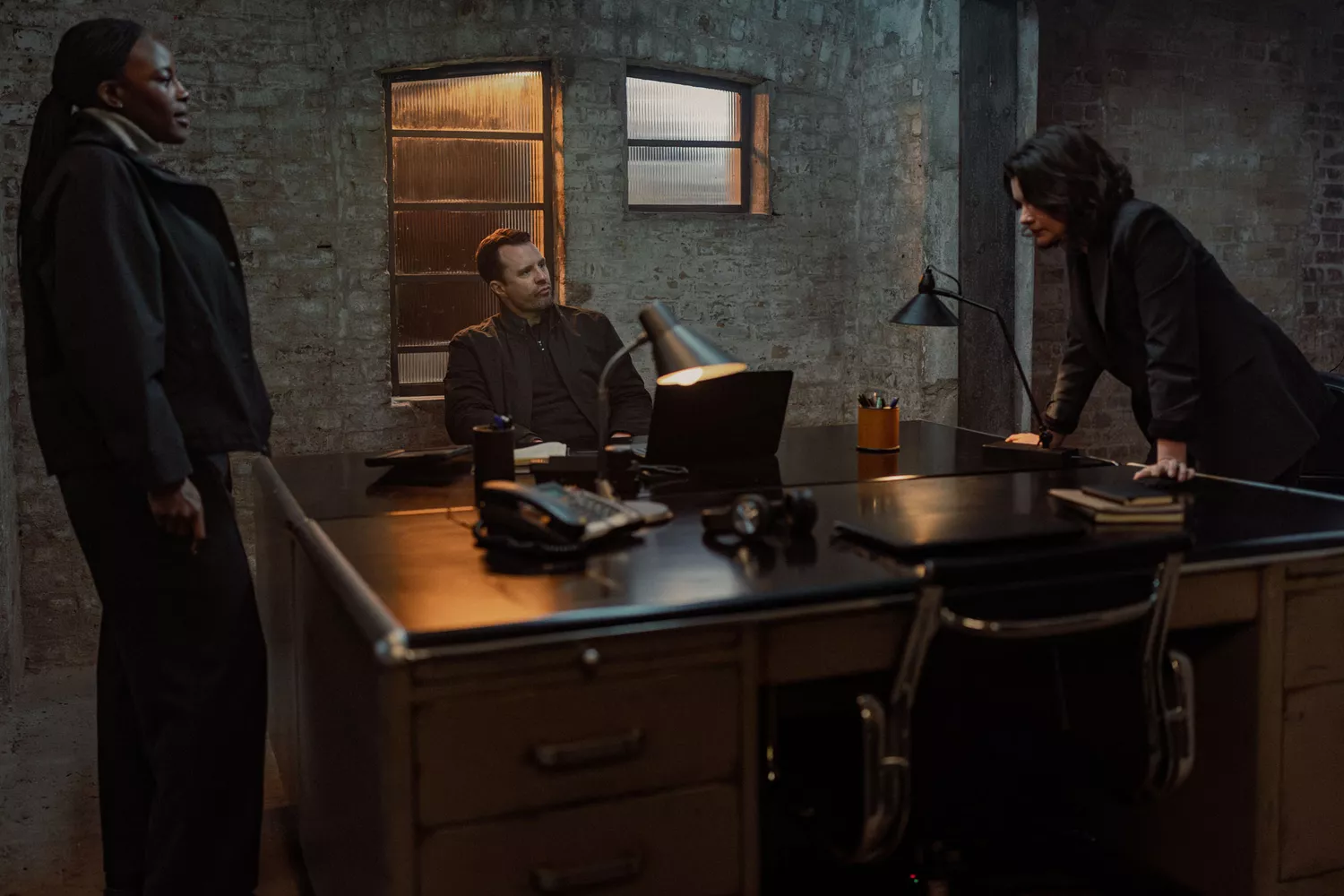 Tom Hardy as Harry Da Souza in MobLand, ready for action