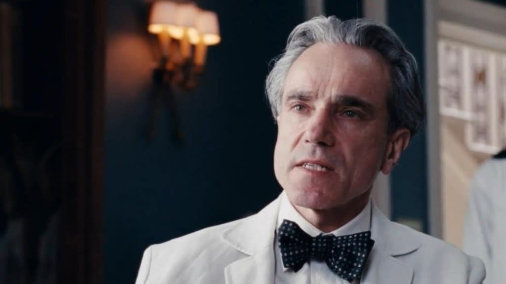 Daniel Day-Lewis attending an event, looking enigmatic and reflective.