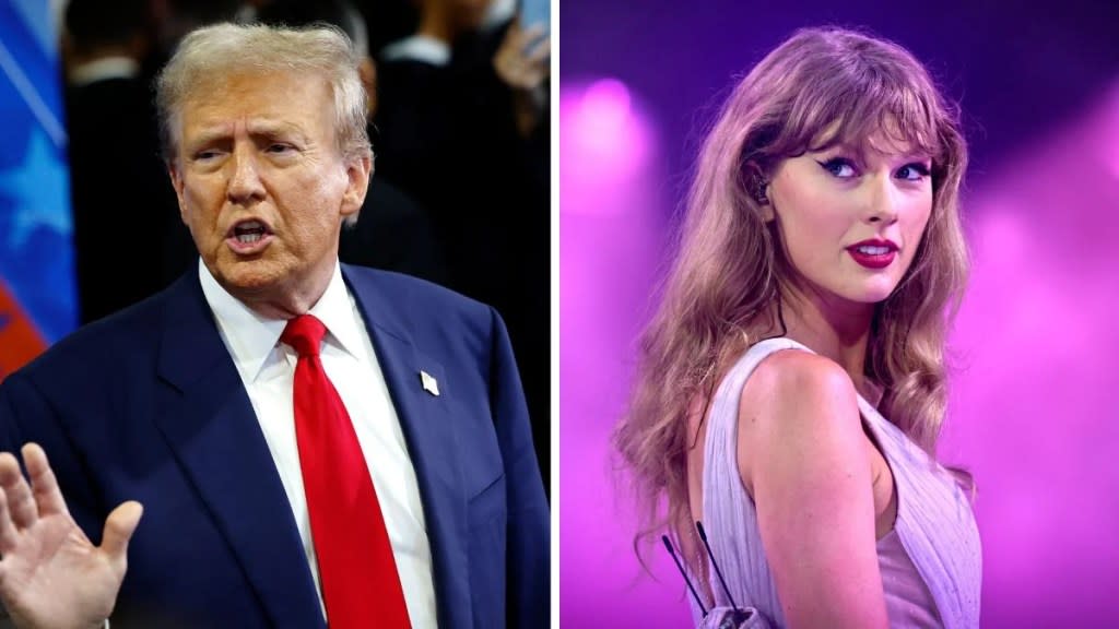 Taylor Swift at a 2025 press event