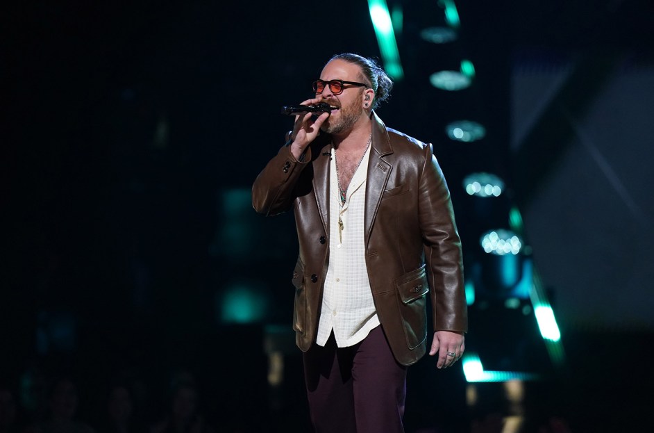 Adam David performing on The Voice finale