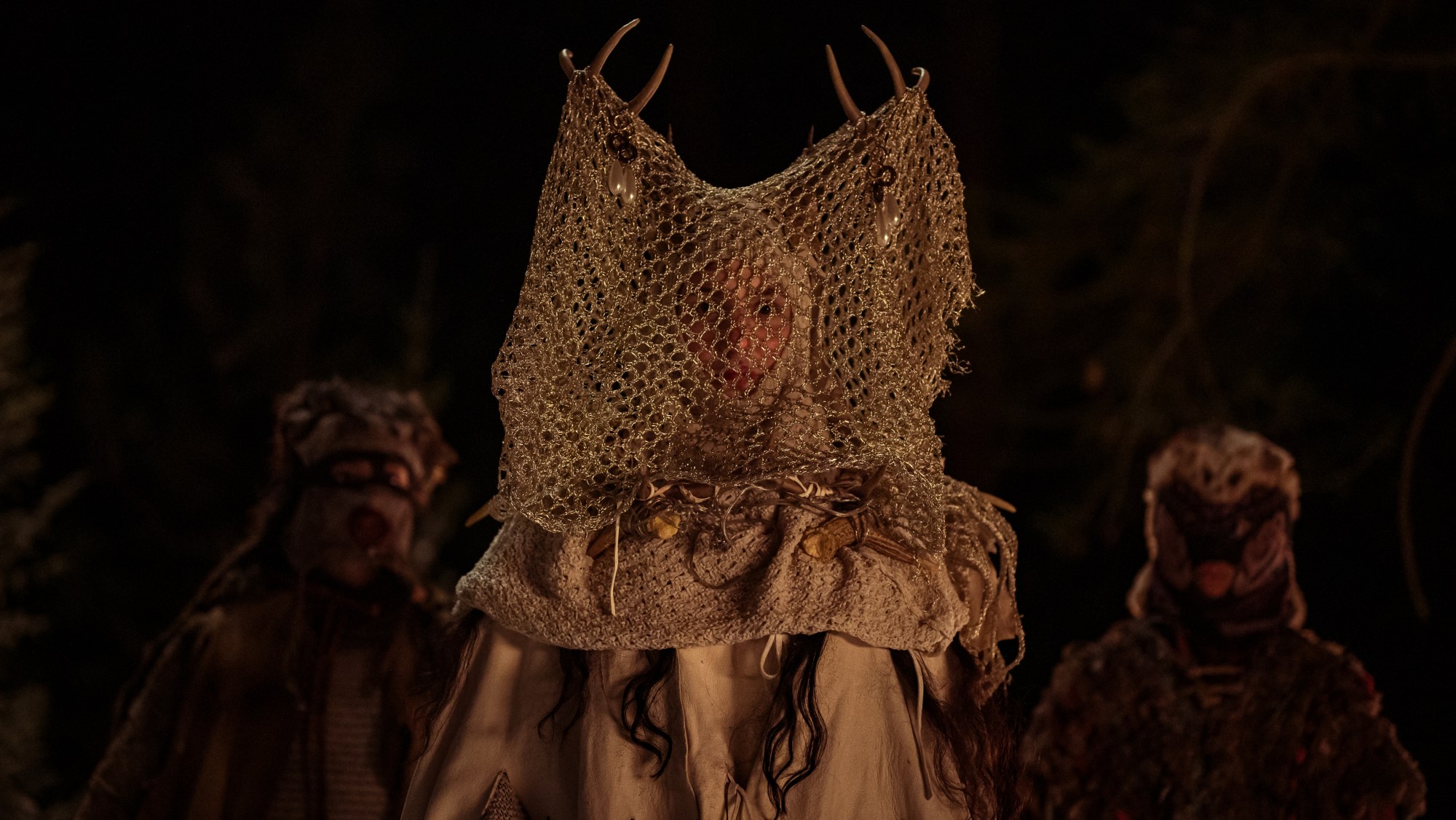 Cast of Yellowjackets in the wilderness, Season 3 still