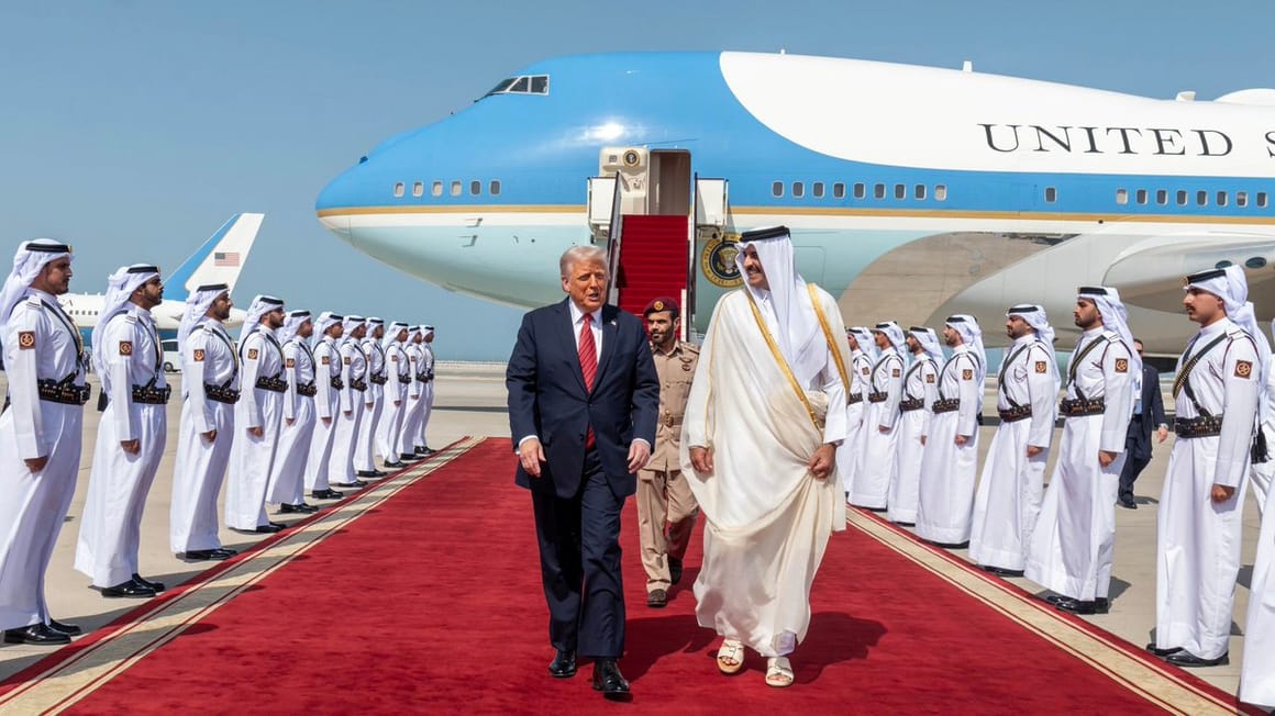 Bret Baier interviewing Donald Trump in Abu Dhabi