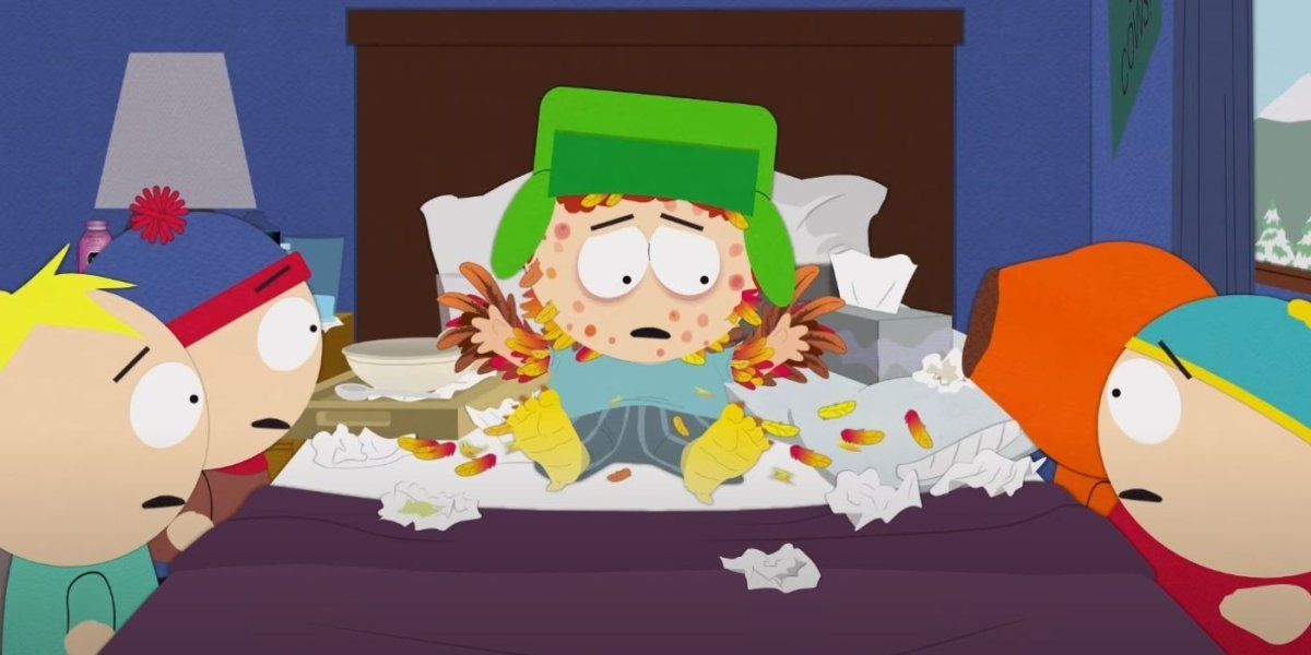South Park main characters featured on a vibrant background