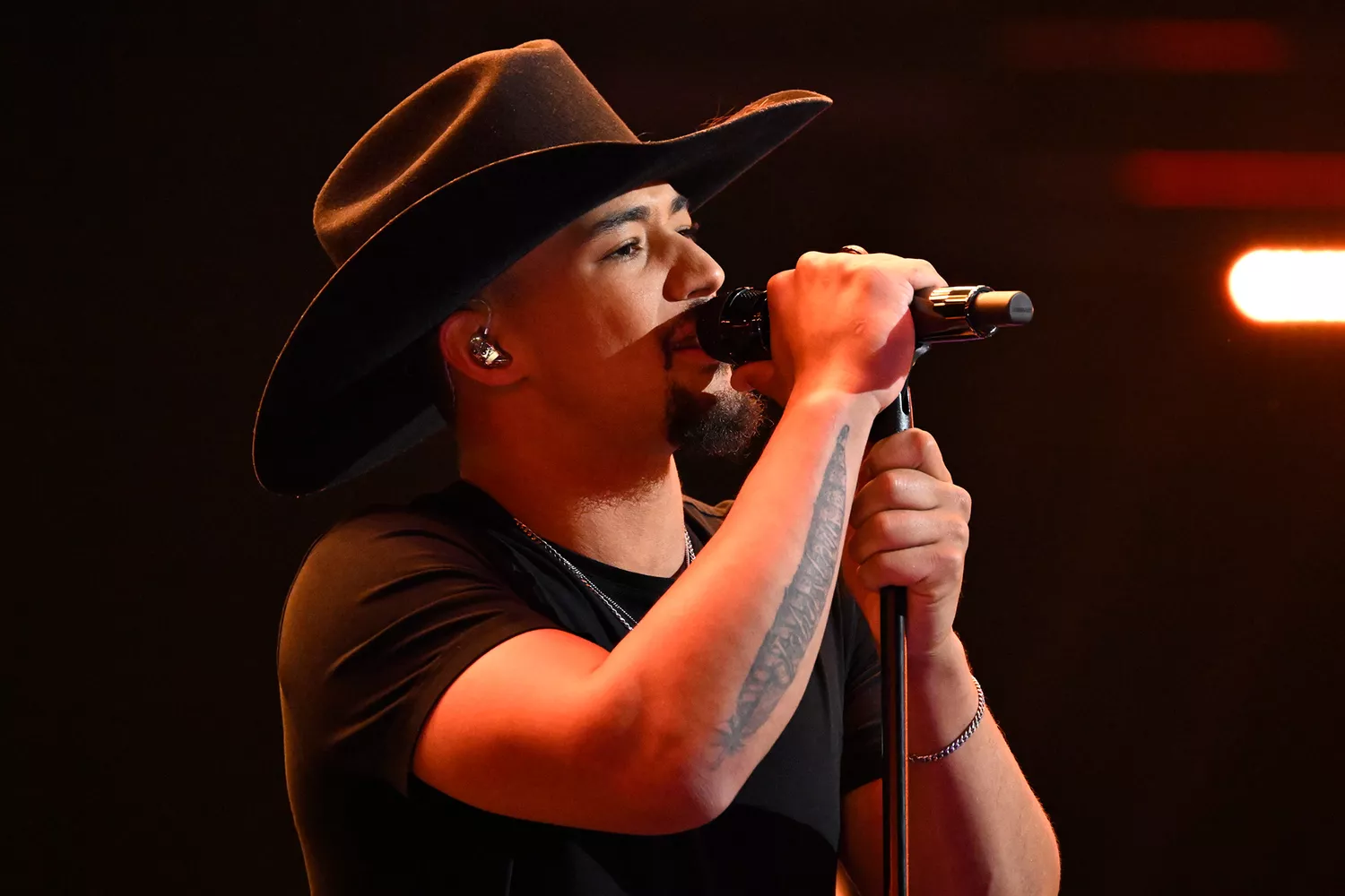Jaelen Johnston performing live on stage during 'The Voice' finale
