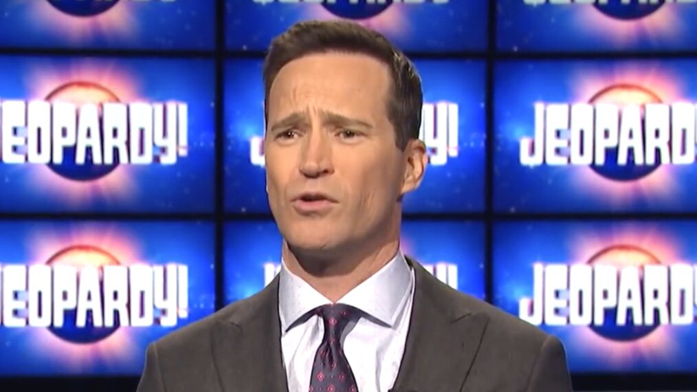 Alex Trebek hosting Jeopardy